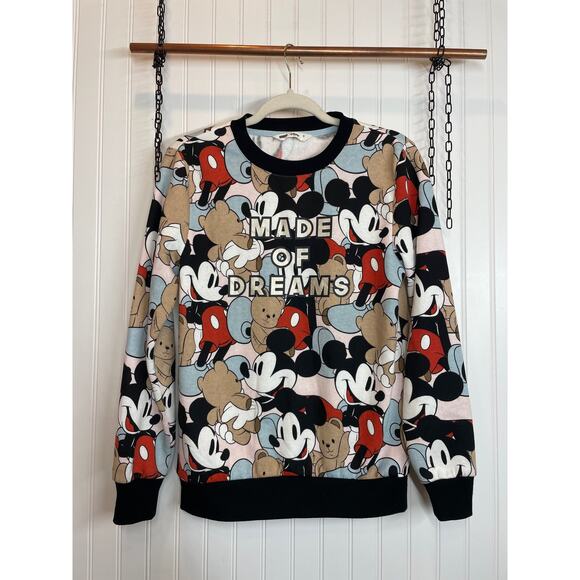 Disney Women’s Sweatshirt Mickey Mouse Made Of Dreams Loungewear Size S - Picture 1 of 6